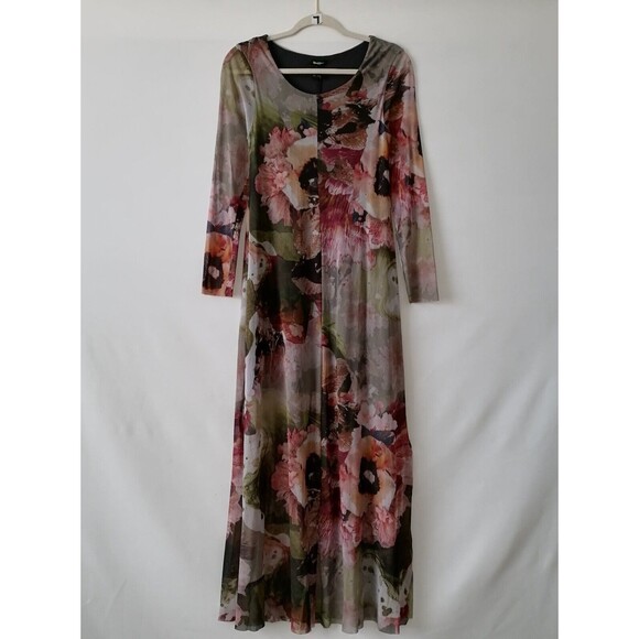 NWT Desigual Womens Multicolor Floral Print Classy Long Maxi Dress Size Small - Picture 1 of 9